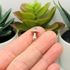 Tiny Silver Pacifier 3d Charms  13x9mm - Us Seller