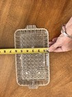 Total 4vintage 1950s Glass Serving Snack dinner Trays  Anchor Hocking Cut Glass