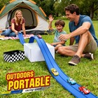 Mozoalata 15ft Flexible Race Track For Hot Wheels   1 64 Diecast Cars Kids Porta