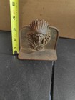 Vintage Native American Indian Chief Cast Iron Book End Paperweight