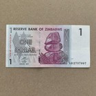 Used Zimbabwe 1 Dollar Banknote 2007 Issue Buffalo Banknote Currency Paper Money