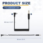 3mm To Male Flash Pc Sync Cable With Screw Lock 3 5mm 2p  To Pc  Black