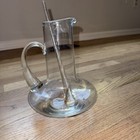 Vintage Krosno Glass Cocktail Pitcher With A Stir Stick Martinis  Mcm  Barware