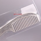 Solid 999 Fine Silver Cute Comb Dragon And Phoenix Handle Small Portable Comb
