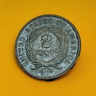 1868 Two Cent Piece Usa 2c Coin   Rpd   Environmental Damage