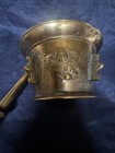 Antique Spanish Heavy Sand Cast Bronze Pharmacy Apothecary Mortar Pestle Set