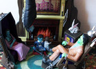 Polar Lights Monsters Munsters Home Living Room Set Built   Painted Model Kit
