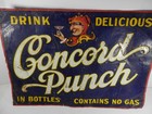 Vitnage Drink Delicious Concord Punch Sign In Nice Used Condition