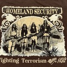 Vintage Native American Shirt Mens Xl Brown Homeland Security Funny Graphic Y2k