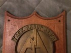 Us Navy League Vintage Plaque - Task Group Alfa - Metal Medal On Wooden Frame