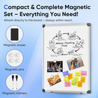 36  X 24  Magnetic Whiteboard For Wall  Dry Erase Board With Silver