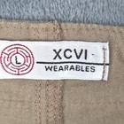 Vintage Xcvi Wearables Pants Large Khaki Wide Leg Barrel Boho Cargo Distressed