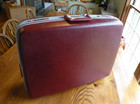 Nos Vintage Samsonite Sentry Burgundy Hard Shell Suitcase No Key