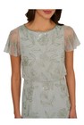 Adrianna Papell Nwt Beaded Blouson Gown 22w Aquadust Mother Of The Bride  229