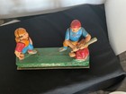 Vintage Cast  Iron  Mechanical Bank  Baseball Hometown Battery