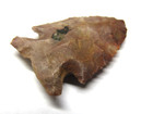 Authentic Indian Arrowhead - Notched Projectile  1    Knapped Stone - Agate 