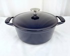 Made In France Dutch Oven 5 5 Qt Enameled Cast Iron Harbor Blue
