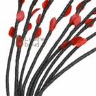 Real Genuine Cow Hide Leather Flogger 9 Braided Falls   Red Roses Heavy Duty
