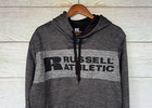 Russell Athletic Shirt Mens Large Gray Spacedye Fleece Hoodie Sweatshirt New