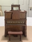 Vintage Miniture Player Piano Pump Organ Dollhouse Furniture Music Box