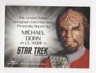 Michael Dorn As Lt  Worf Star Trek Ds9 Heroes   Villains Autograph Card Auto