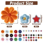 45 Pcs Flower Star Iron On Patches  Cute Daisy Floral Embroidery Applique Sta   
