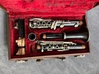 Vtg Normandy Wooden Wood Clarinet France  With Case Untested Needs Repair