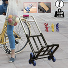 330 Lbs Stair Climbing Cart Heavy Duty Folding Hand Truck Dolly 6 Wheels   Ropes