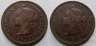 1896   1897 Canada Large Cents Vf xf Details  Two 1c Canadian Coins