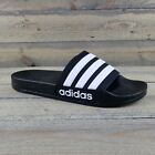 Adidas Adilette Cloudfoam Men s Shower Slides Sandals Black white Nib