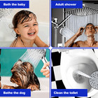 High Pressure Adjustable 8    Rain Square Shower Head With Handheld Spray Combo