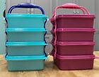 Tupperware Crystalwave Goody Box Container Set With Handle-color Choice-new