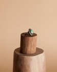 Small Antique 1920s Native American Navajo Turquoise And Silver Ring Size 3