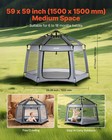 Vevor Baby Playpen Indoor   Outdoor Portable Play Yard With Upf 50  Sunshades