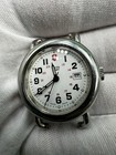 Vintage Swiss Army Watch Men Silver Tone White Dial 100m New Battery watch Only