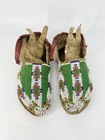Antique Ca 1880   s Sioux Indian Moccasins Plains Native American Beaded Buffalo
