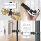 Adjustable Phone Trumpet Music Lyre 360   Rotation - Brass - Black
