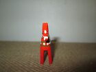 Vintage Miniature 2  Hand Painted Orange Swedish Dala Horse Carved Wood  Mini