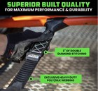 Rhino Usa 4 Pack Soft Loop Heavy Duty Tie Down Straps Black Ice Rlb10