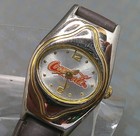 Coca Cola Company Watch In A Bottle Wristwatch Ladies Brown Band Tested Working