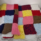 Vintage Granny Rectangular Multicolor Patchwork Grandma Core Throw 66 X 27 Inch