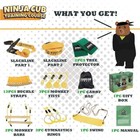 50ft Ninja Warrior Obstacle Course Monkey Bar Kit  Kids Slackline  W  Tree Swing