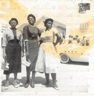 Vintage Photo 1950s African American Women Posing Stylish Dresses By Car