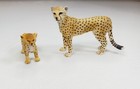 Rare Retired Schleich Adult Cheetah And Cub Collectible Toy Euc Htf
