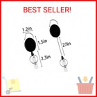 5 Pack Heavy Duty Retractable Badge Reel Id Card Holder With Clip And Key Ring C