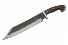 Large Fixed Blade Hunting Skinner Knife Carbon Steel 12in  Blade Leather Sheath
