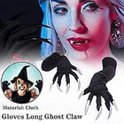 Party Costume Halloween Witch Claw Long Gloves Scary Party Prop Long Nail Gloves