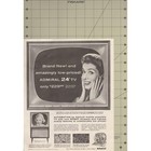 1955 Admiral 24 Inch Tv Vintage Print Ad Mid Century Television Retro Decor