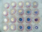 Czech  Crystal Glass Cabochons  20pcs   Crystal Ab     18mm    Hs Cab 014