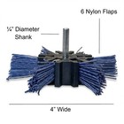 4  Nylon Flap Brush 1 4  Shank Medium Coarse 3 Pack  Blue Drill Brush Wheel 